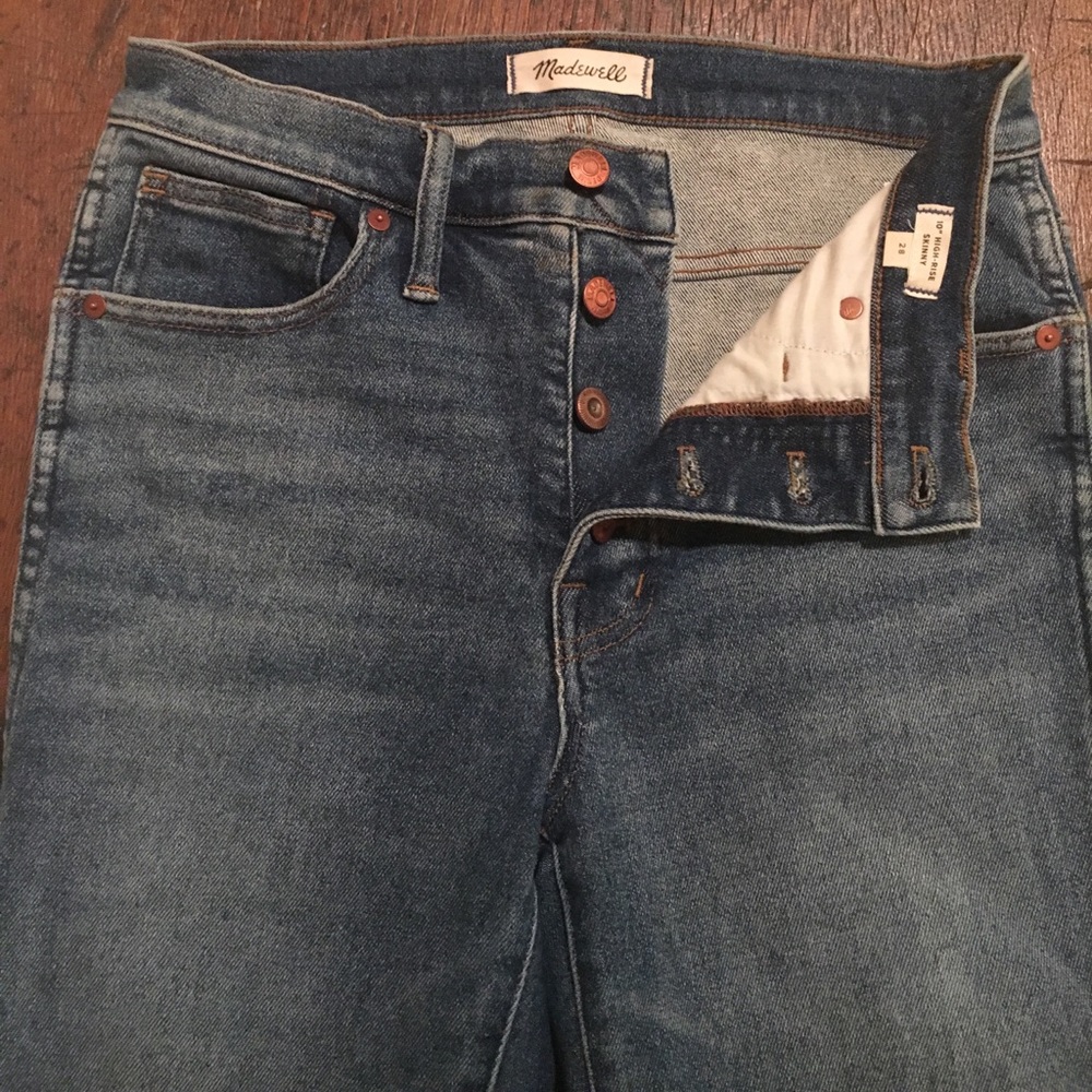 Madewell Women's Skinny Jeans — Medium Blue Denim
